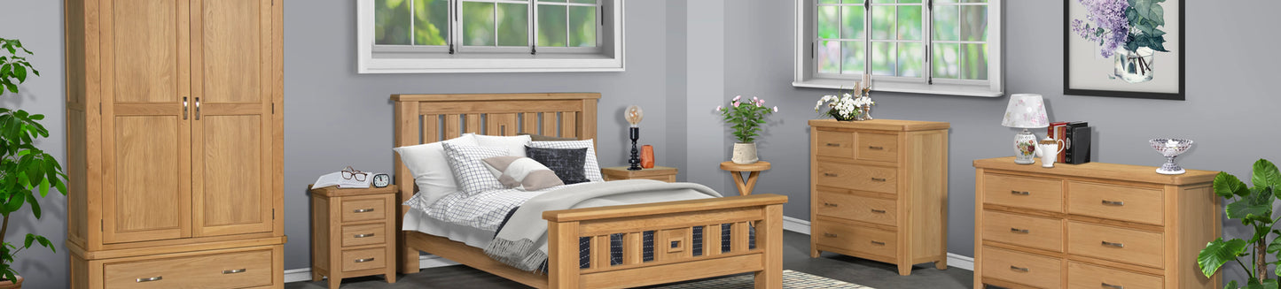Monarch Oak Wooden Bed Frame