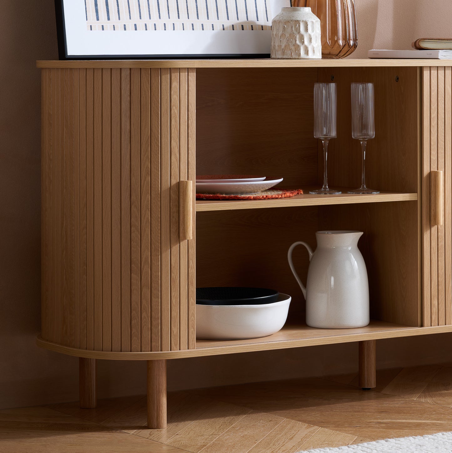 Axel 2 Door Fluted Sideboard