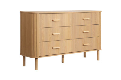 AXEL 6 DRAWER FLUTED CHEST OAK