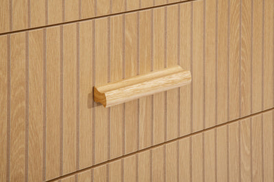 AXEL 5 DRAWER FLUTED CHEST OAK