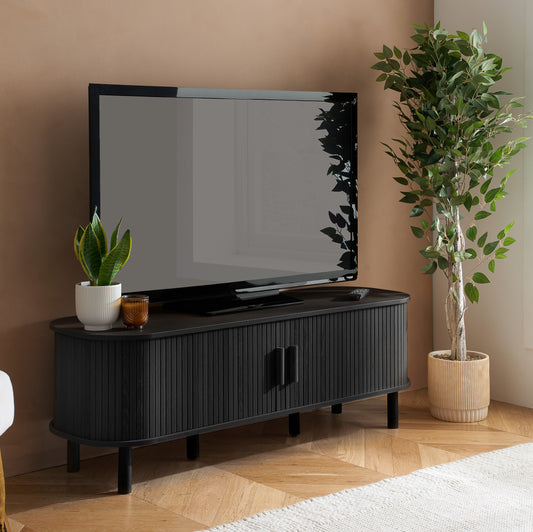Axel Fluted TV Unit Black