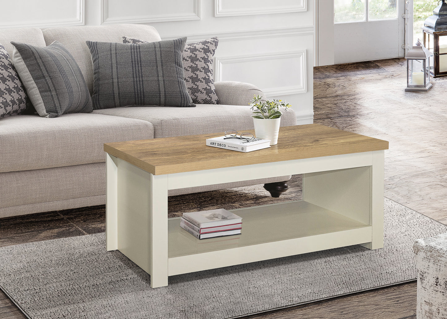 Highgate Coffee Table Cream & Oak