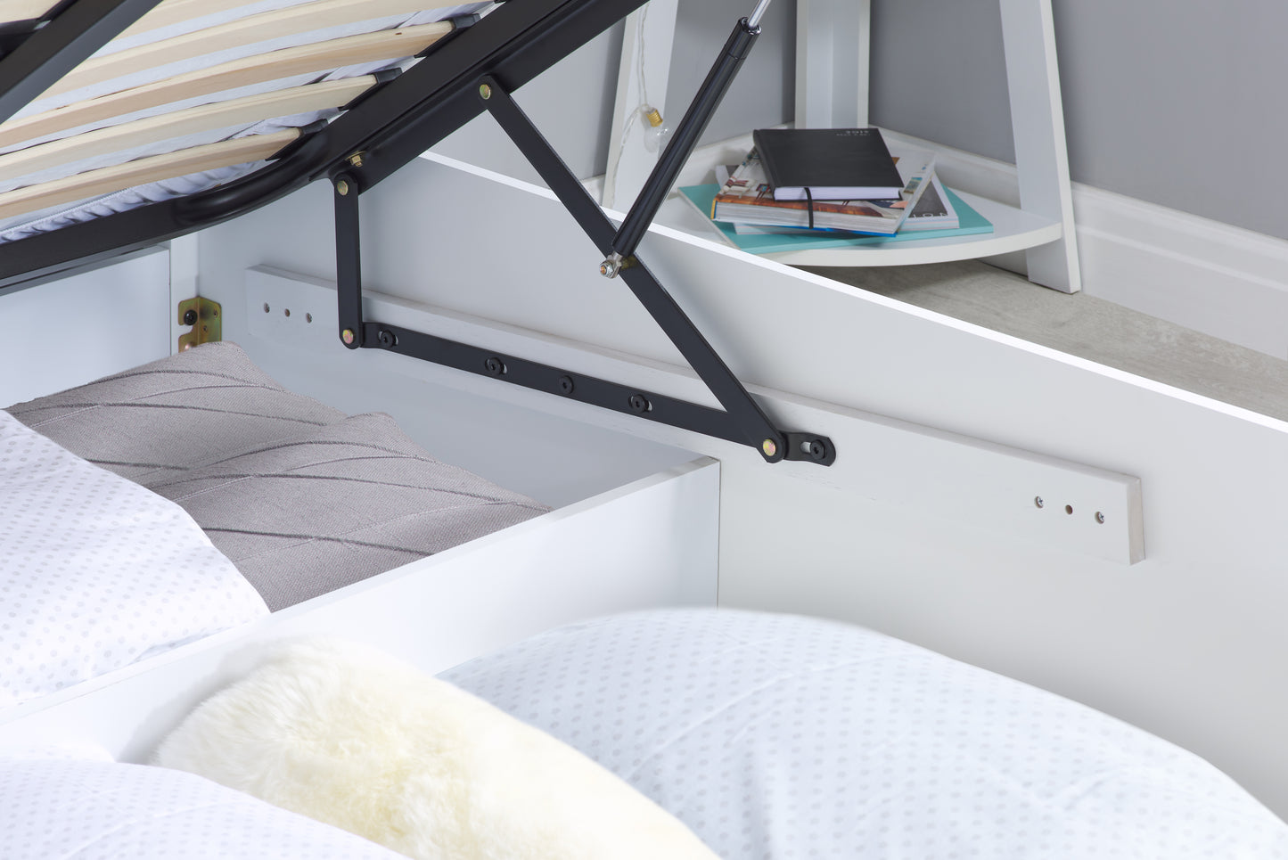 Phoenix Ottoman Bed White