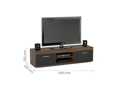 Edgeware TV Unit Walnut & Black