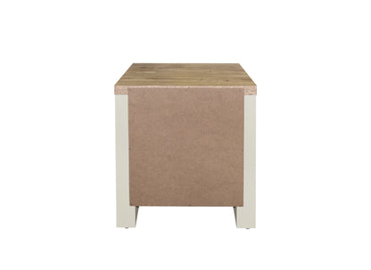 Highgate 1 Drawer Lamp Table Cream & Oak