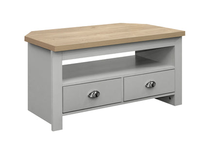 Highgate Corner TV Unit Grey & Oak