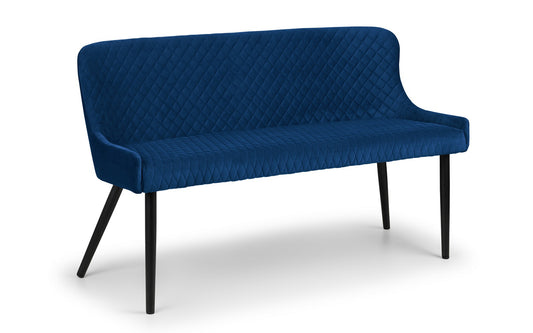 LUXE HIGH BACK BENCH - BLUE